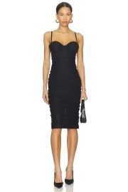 Senna Lace Bustier Midi Dress at Revolve
